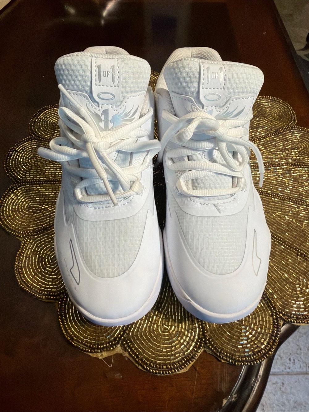 Puma Kids White Lace-Up Sneakers